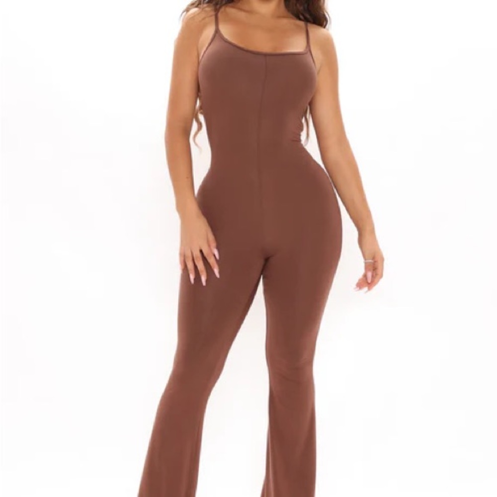 Fashion Nova Chic Brown Jumpsuit